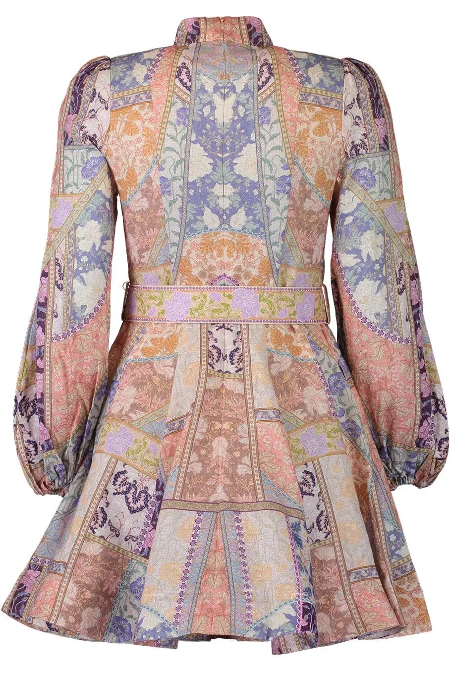 Zimmermann Kaleidoscope Buttoned Mini Dress Multi Swirl Floral Size 1 / Au 10 photo 9