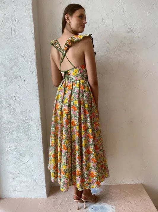 Alemais - Cabana Print - Midi Dress - Size 14 photo 4