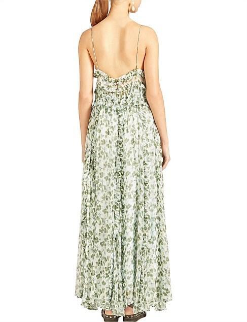 Lee Mathews Nina Silk Crinkle Cami Dress Floral Size 10 photo 5
