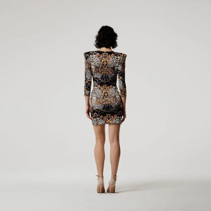 Meraki Official Max Baroque Printed Mini Dress Print Size 8 photo 2
