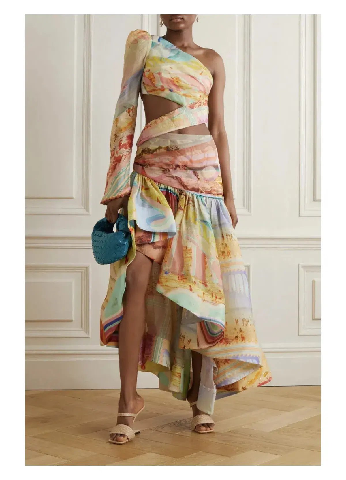 Zimmermann Tama Asymmetric Dress Multi Size 1 / AU 10 photo 2