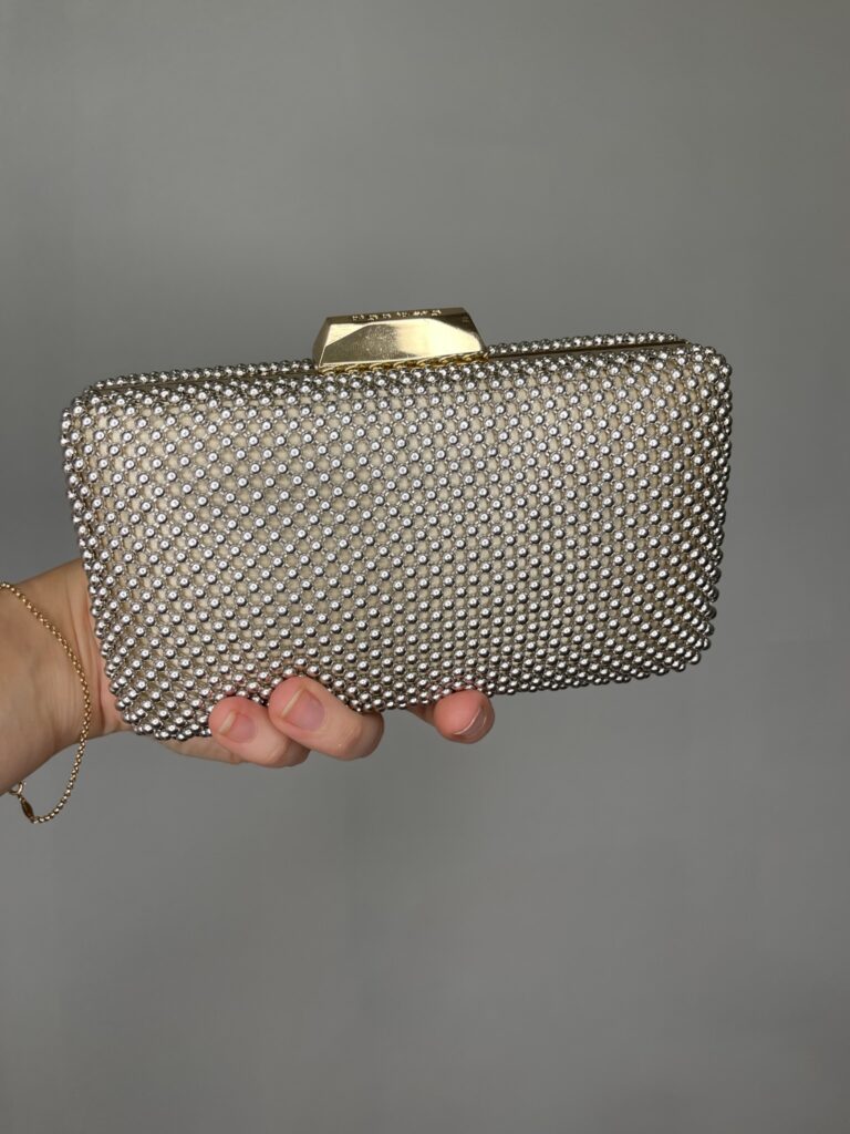 Olga Berg Natasha Mesh Clutch Gold photo 2