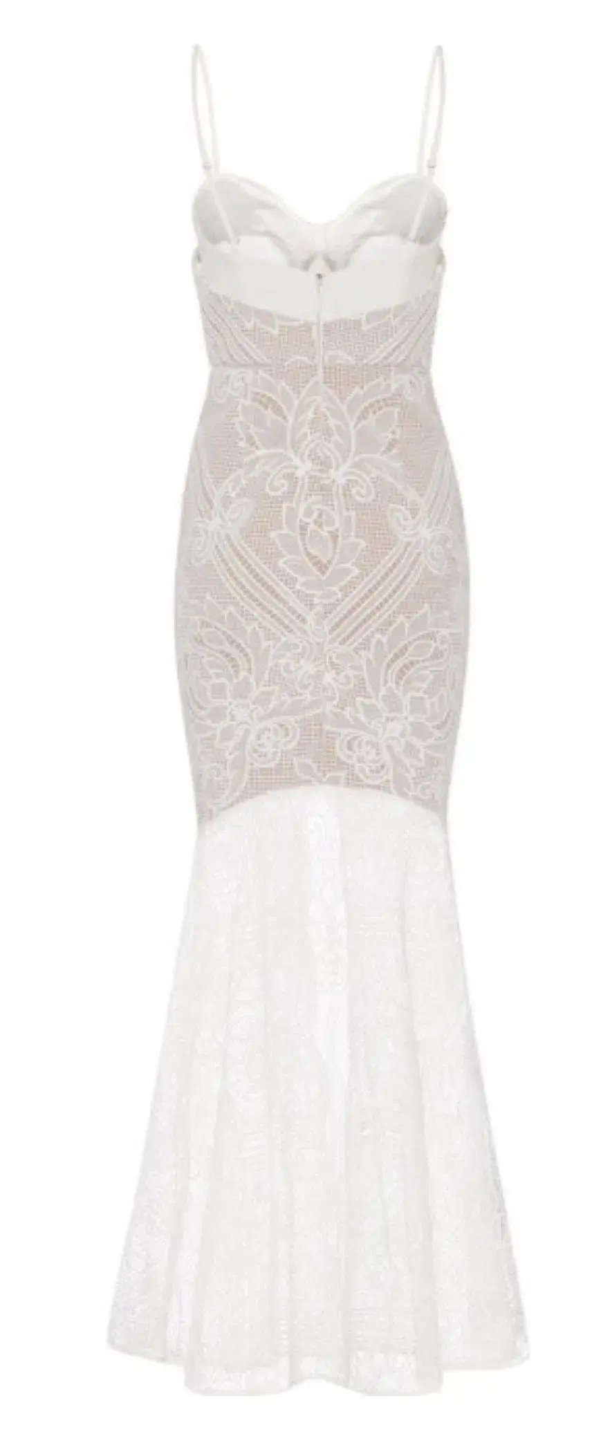 Sheike Lunar Lace Maxi Dress Ivory Size 14 photo 2