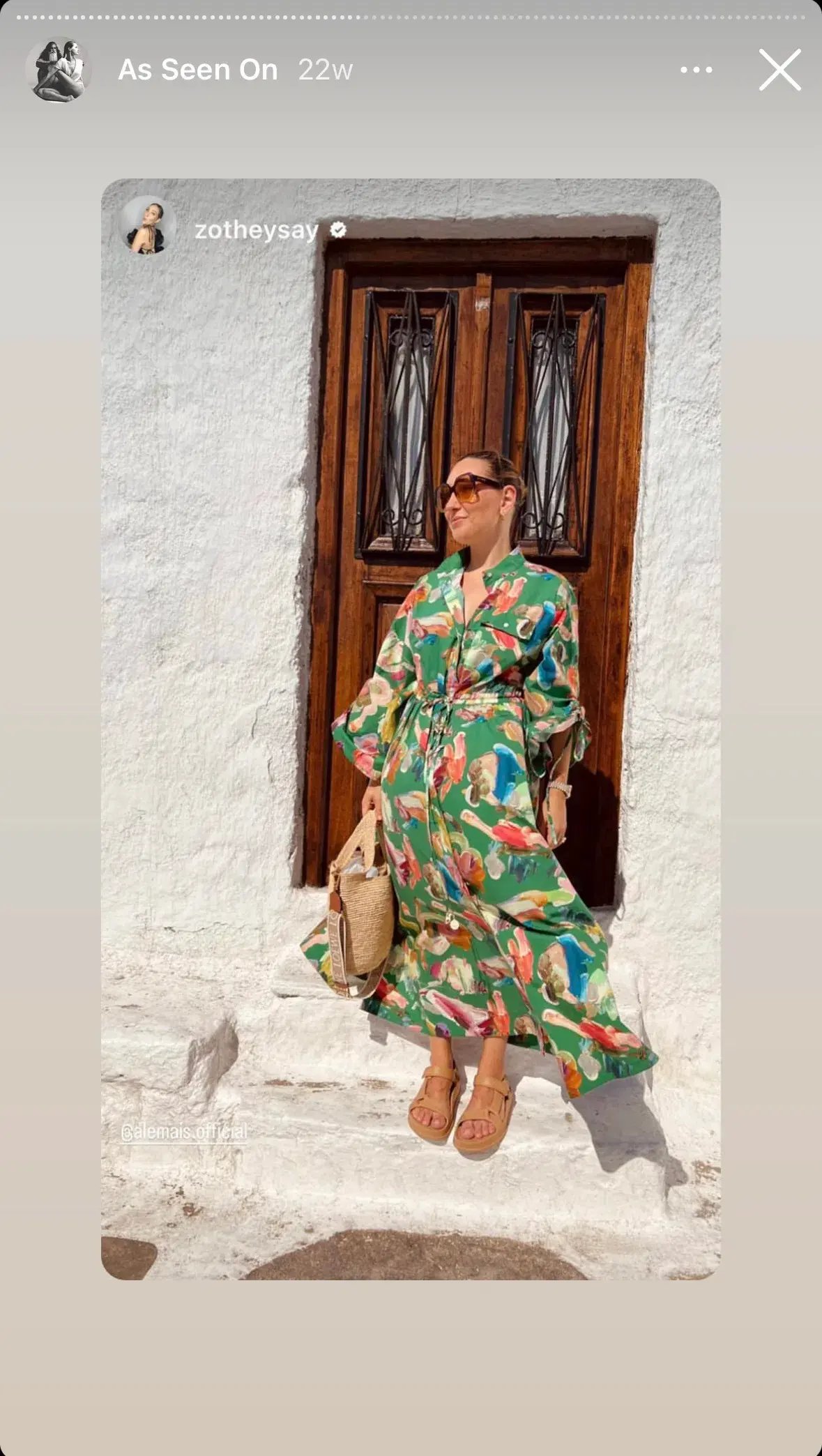 Alemais Alro Shirt Dress Print Size 14 photo 6