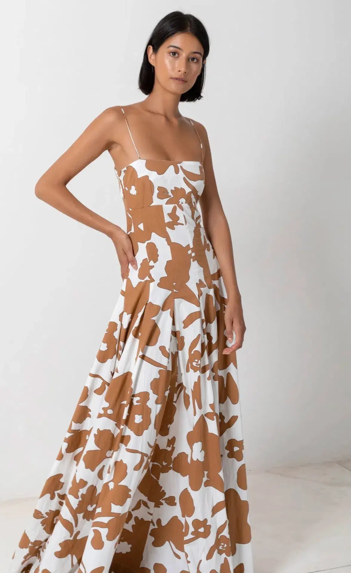 SWF Bandeau Spaghetti Strap Maxi Dress in Dusty Dahlia Print Size S (AU 8) photo 2