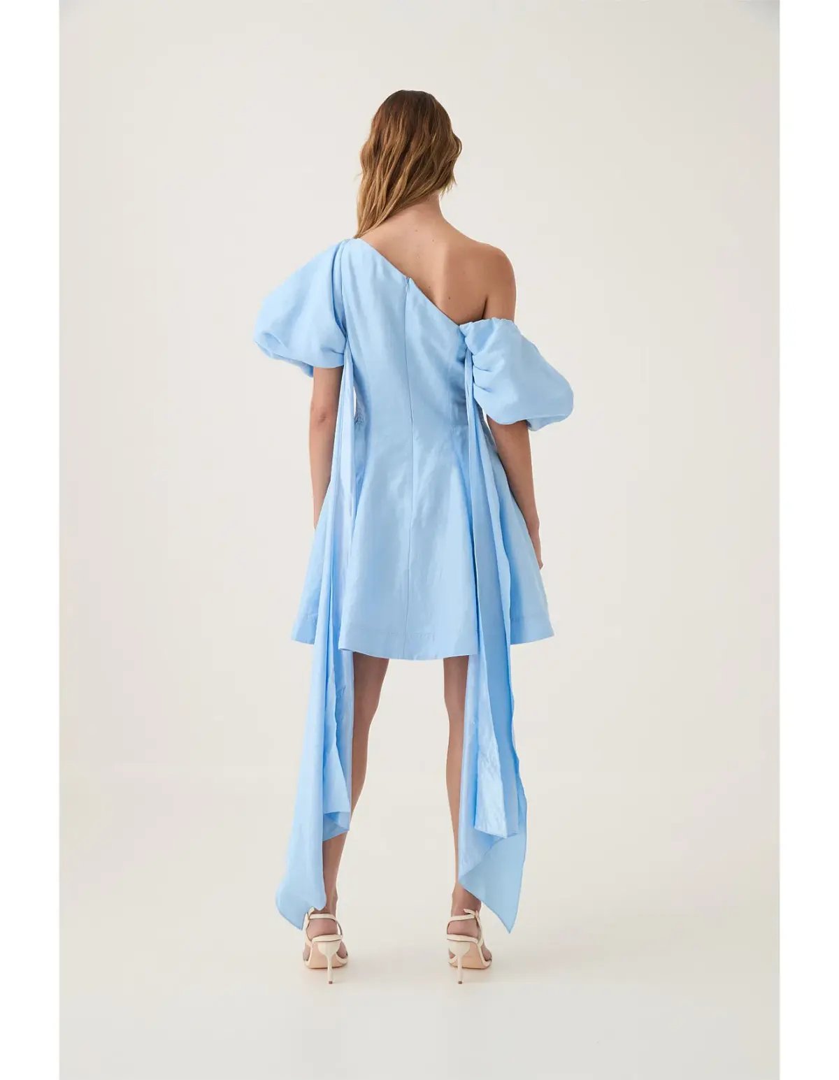Aje Arista Tulip Sleeve Mini Dress Powder Blue Size 14 photo 2