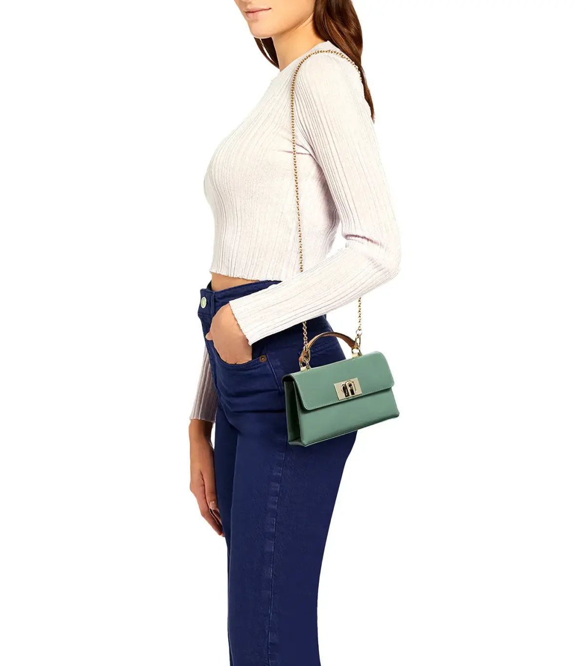 FURLA Mini Top handle bag Mint Green photo 4