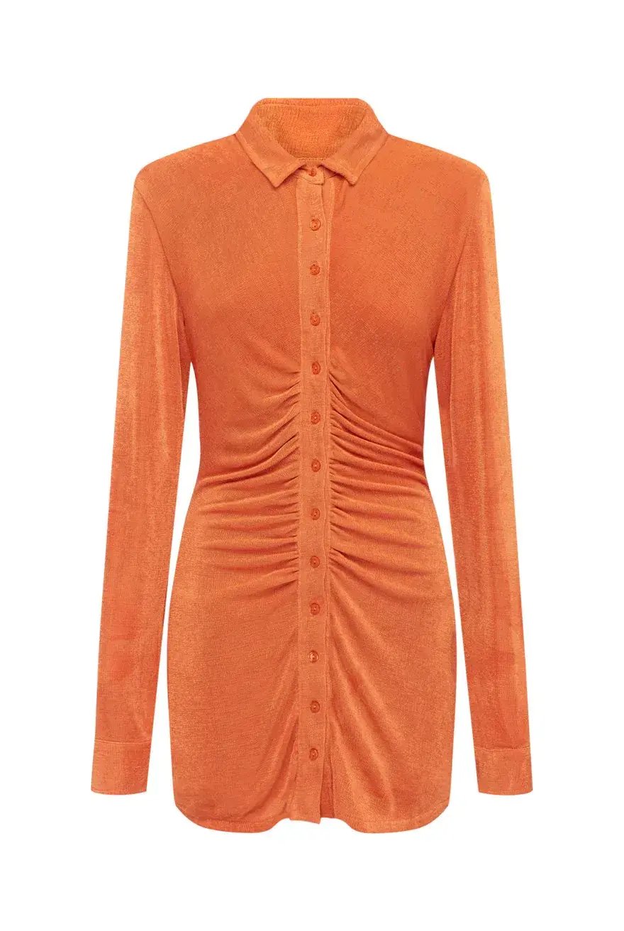With Jean Andy Dress Orange Size AU 6 photo 3