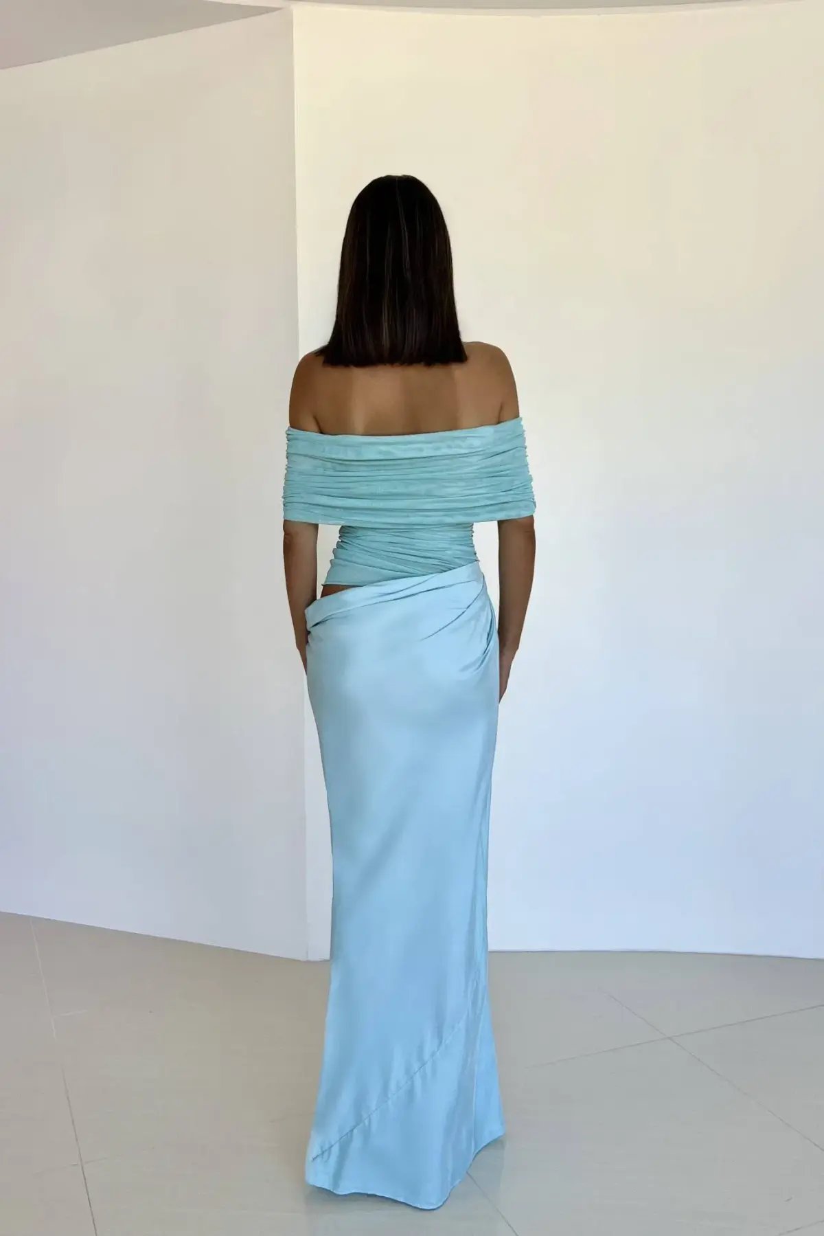 Benni Nico Off Shoulder Maxi Blue Size 10 photo 3