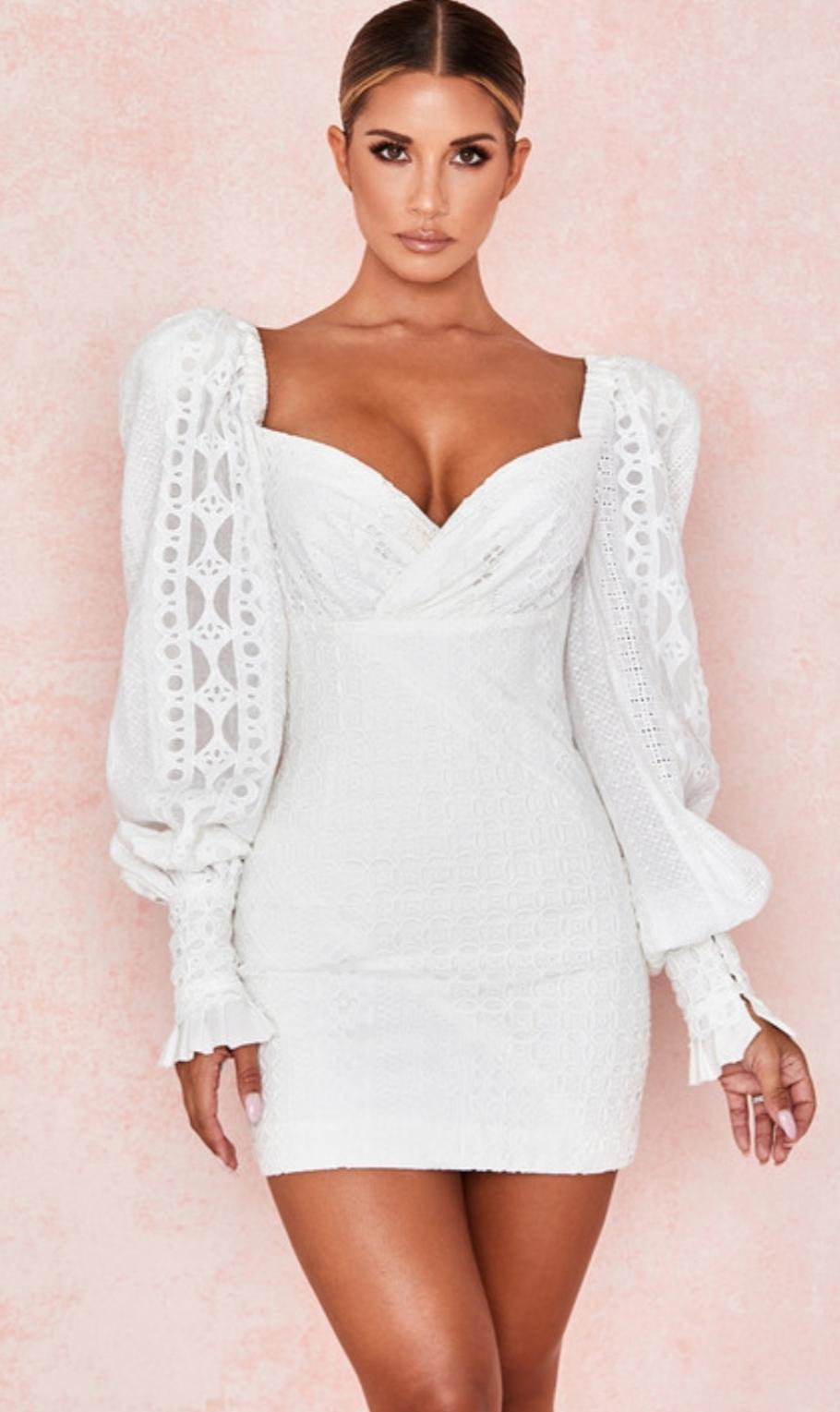 House of CB Marquis Mini Dress White Size 8 photo 4