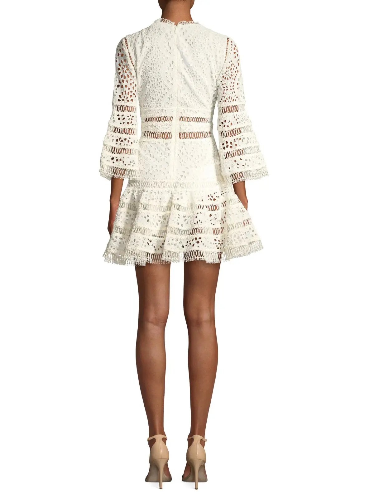 Zimmermann Lovelorn Flutter Mini Dress Ivory Size 0 / AU 8 photo 3