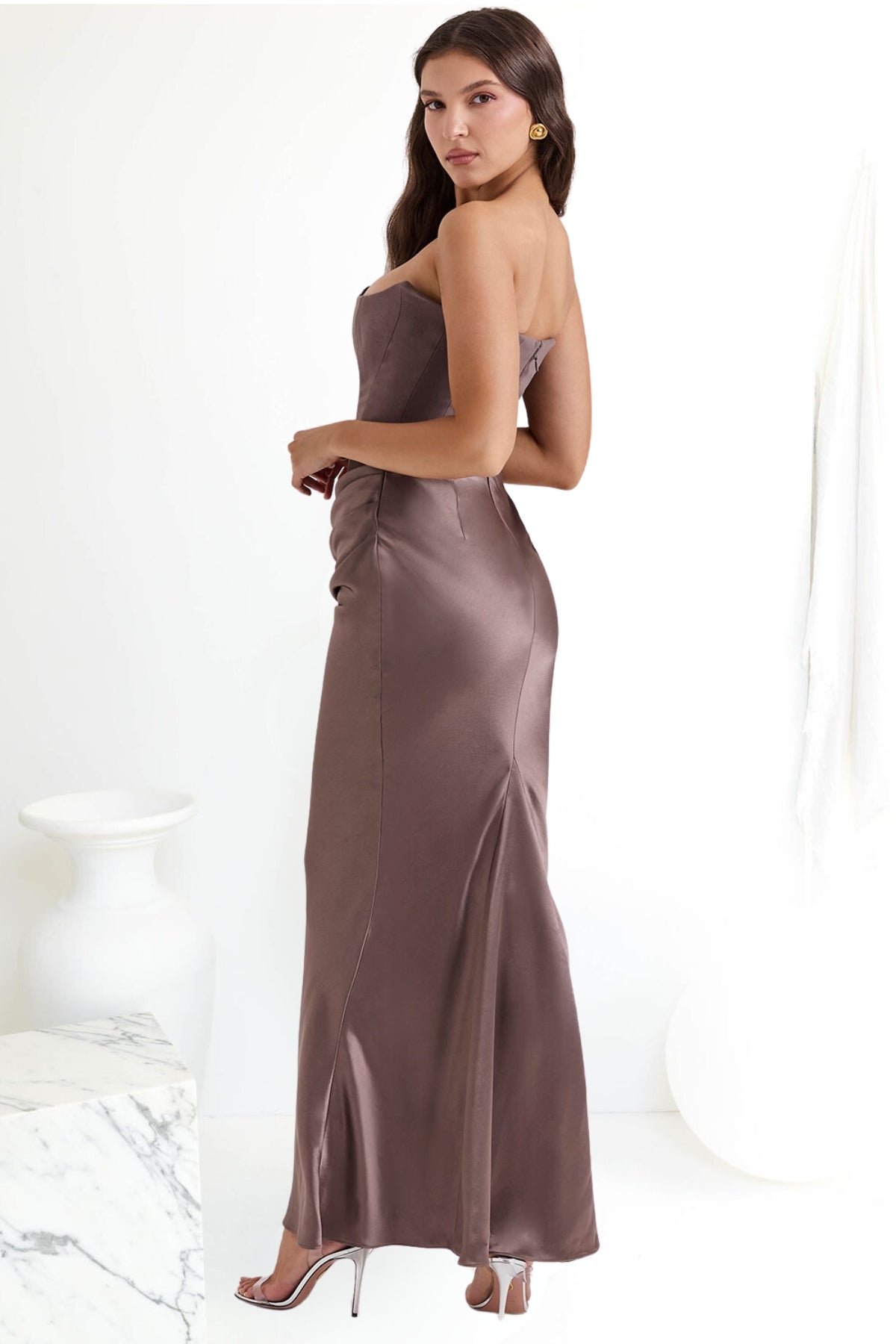 Persephone Corset Dress in Smoke photo 3