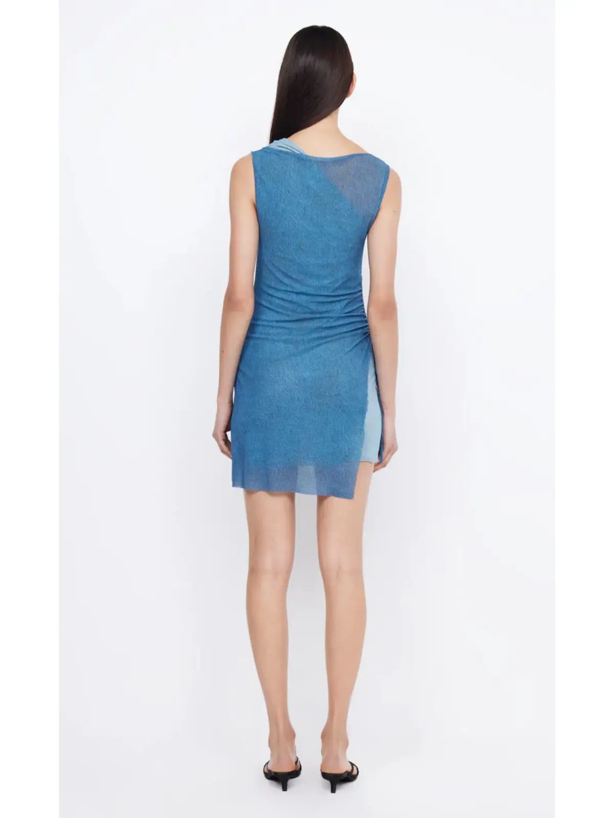 Bec & Bridge Hayden Asymmetric Mini Dress Blue Size AU 6 photo 3
