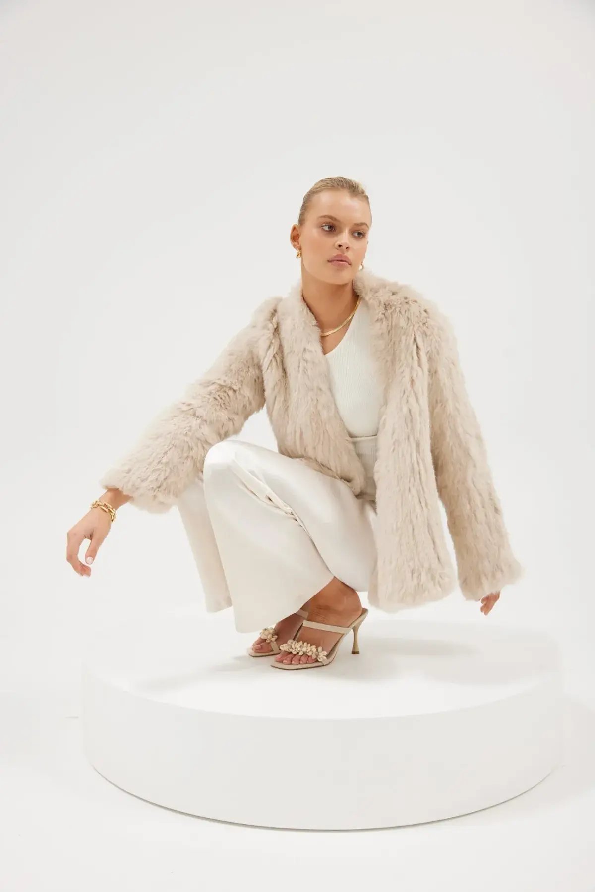 Bubish Valencia Jacket in Oatmeal Size 12 photo 2