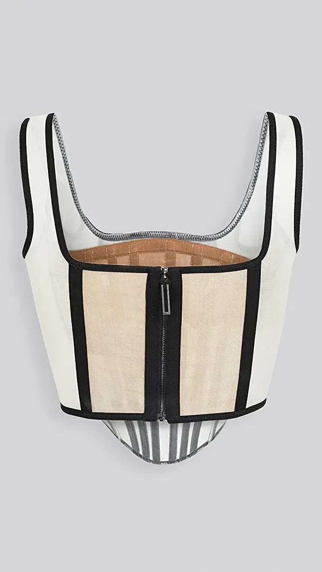 Dion Lee Spacer Knit Corset Top Cream Size 4 photo 5