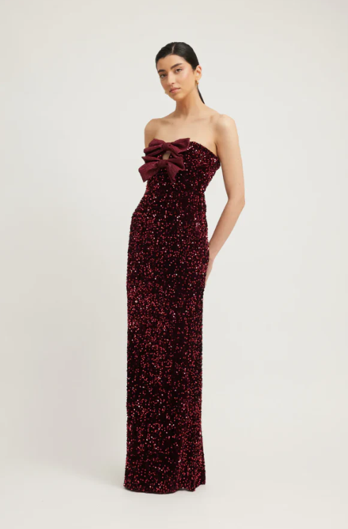 Tojhà Harlynne Dres Merlot Sequin photo 3