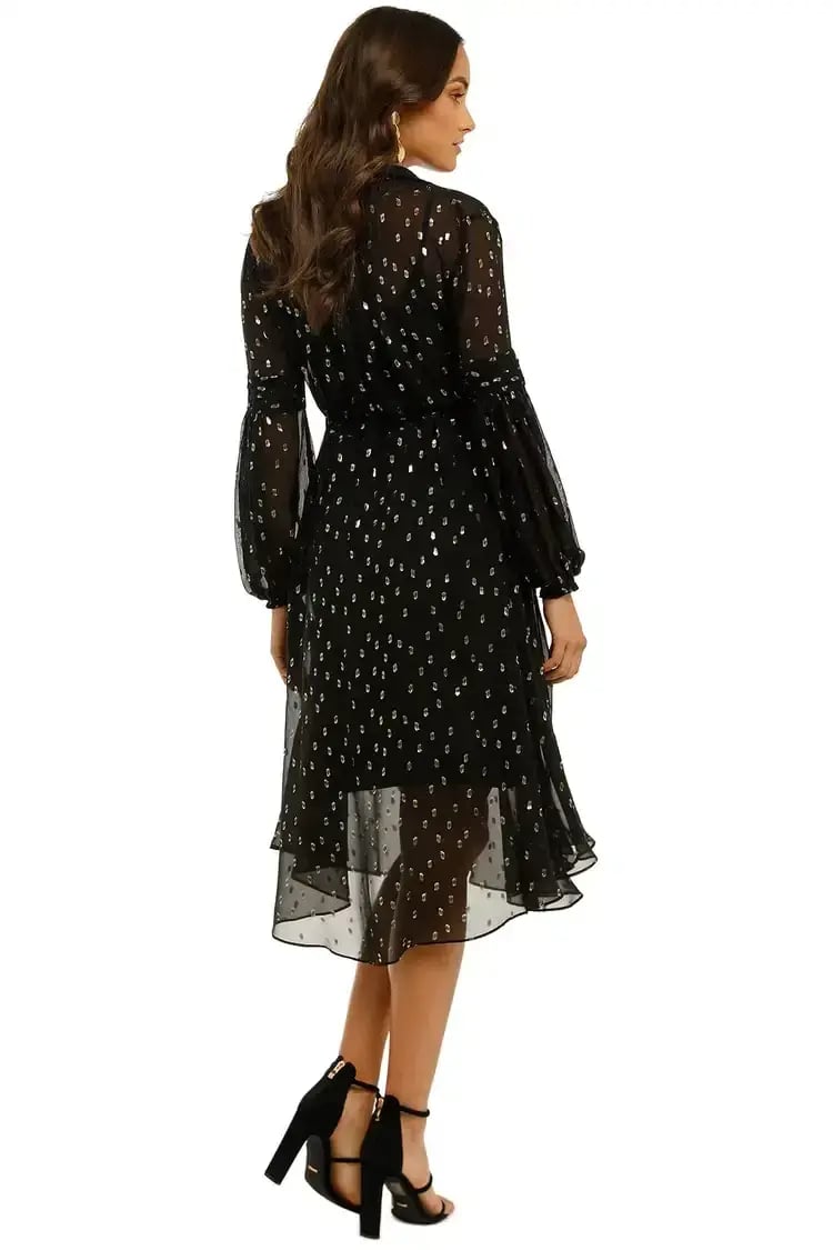 Husk Paradise Midi Dress in Black Size 10 photo 3