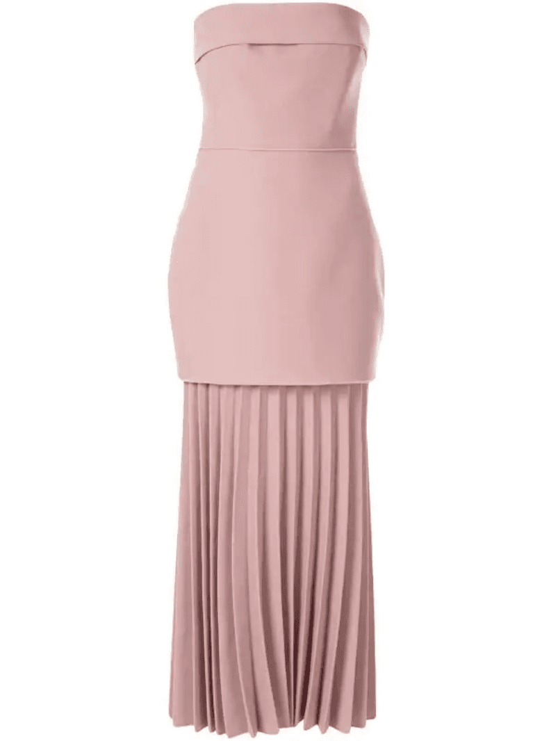 Dion Lee Linear Crepe Pleated Dress Pink Size 10 photo 2