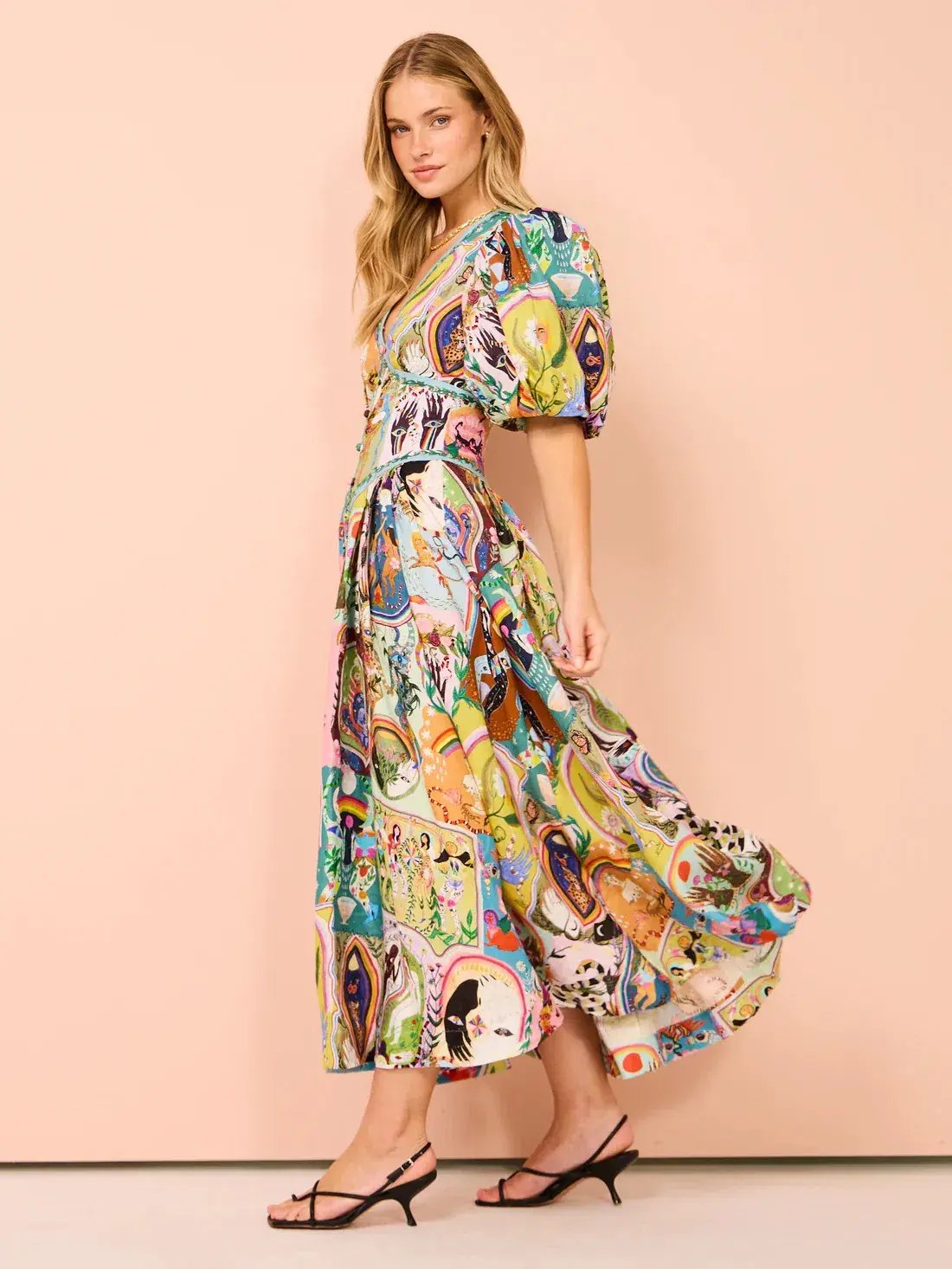 Alemais Evergreen Midi Dress Multi Size 10 photo 4