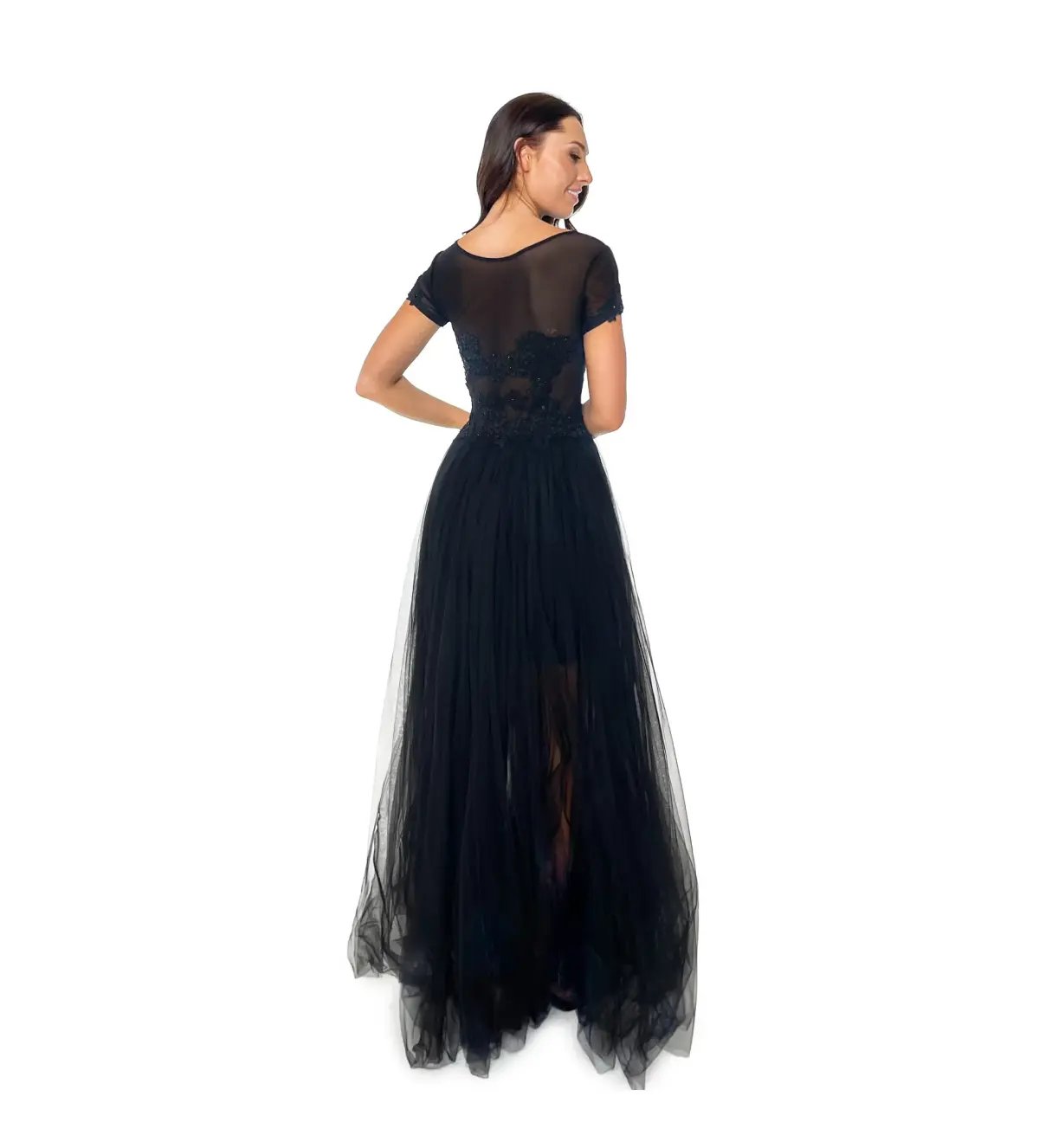 Jonte Illusion Lace Gown Black Size AU 10 photo 3