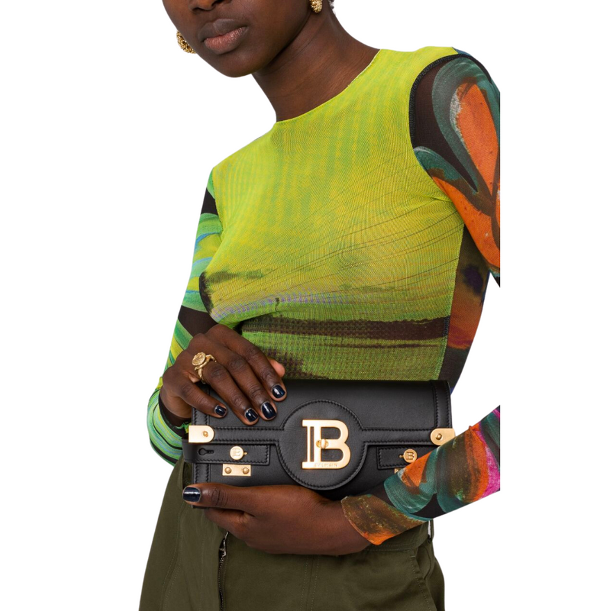 Balmain Bbuzz Leather Clutch Bag photo 3