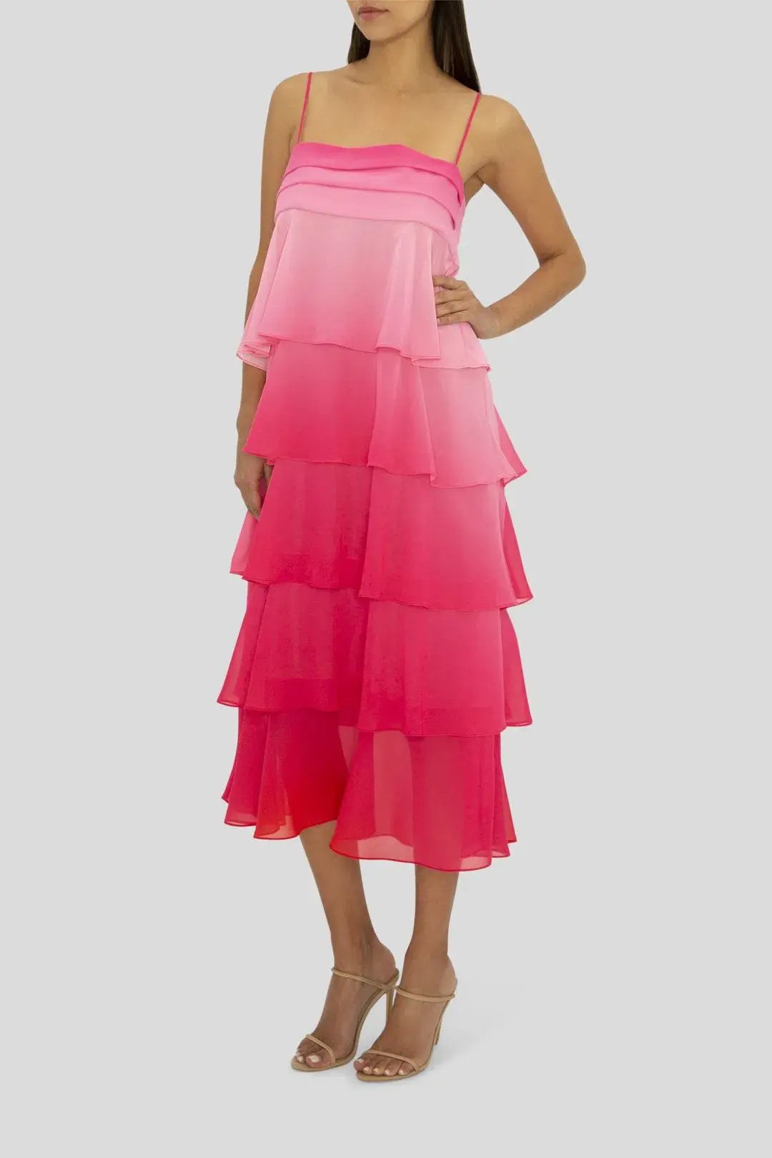 Carla Zampatti Cloud Nine Dress Passion Pink Ombre Size 4 photo 2