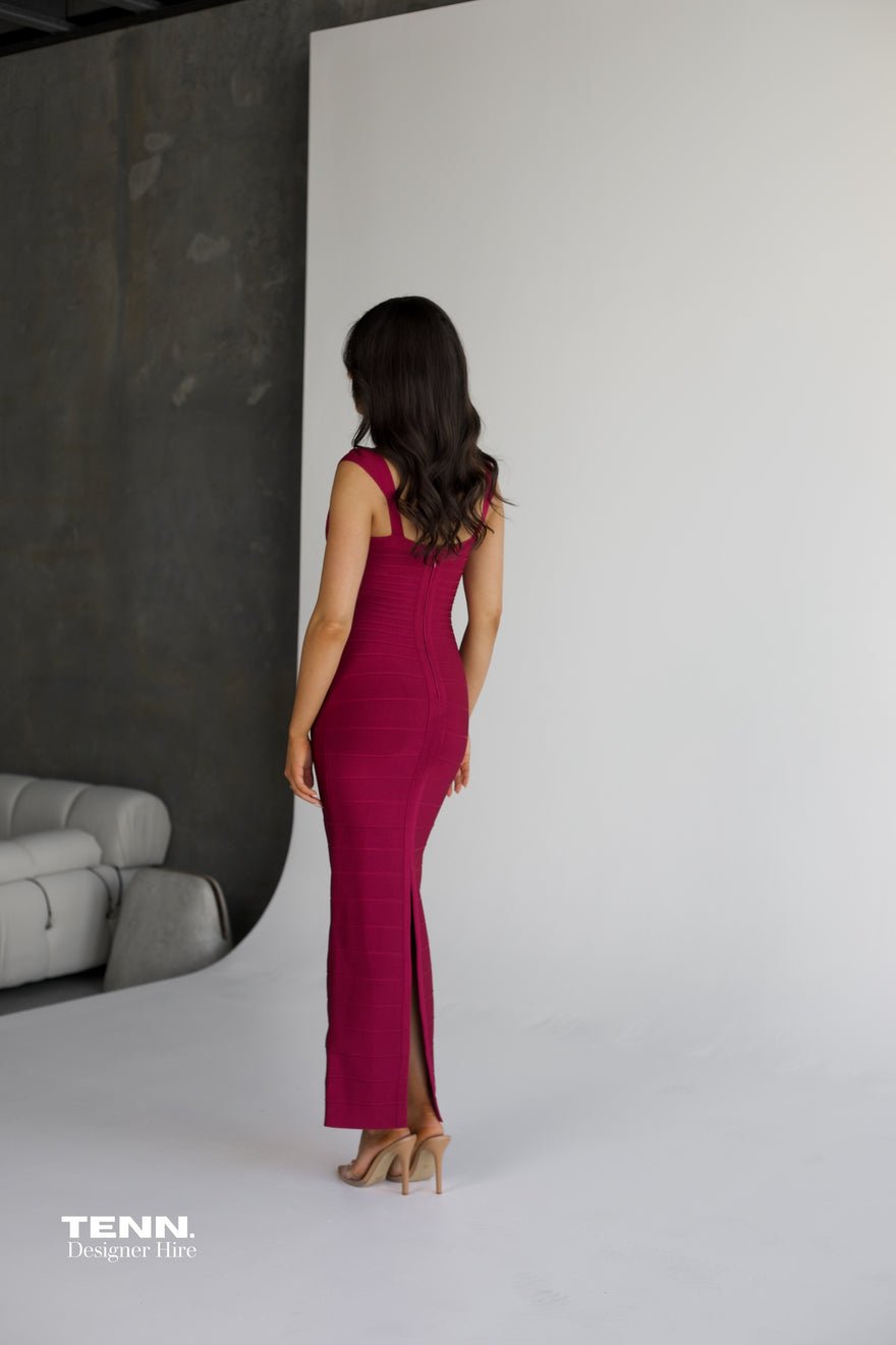 Hervé Léger Bandage Gown - Wine photo 2