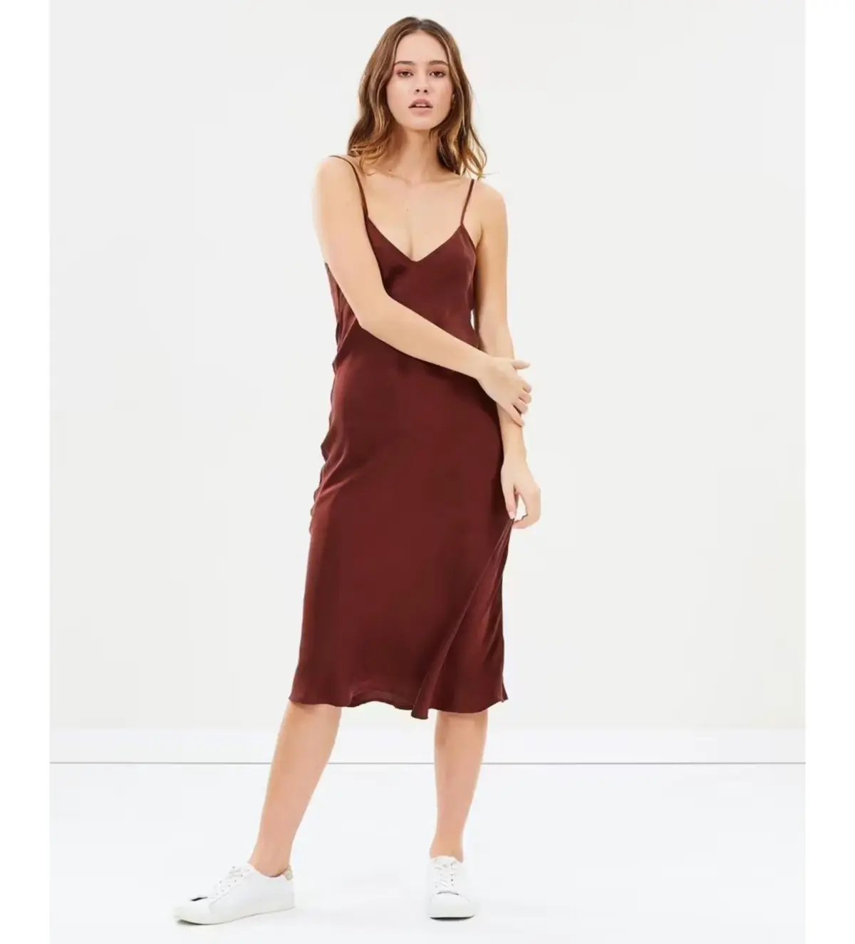 Silk Laundry 90s Slip Dress in Burgundy Size Large / AU 12 photo 2