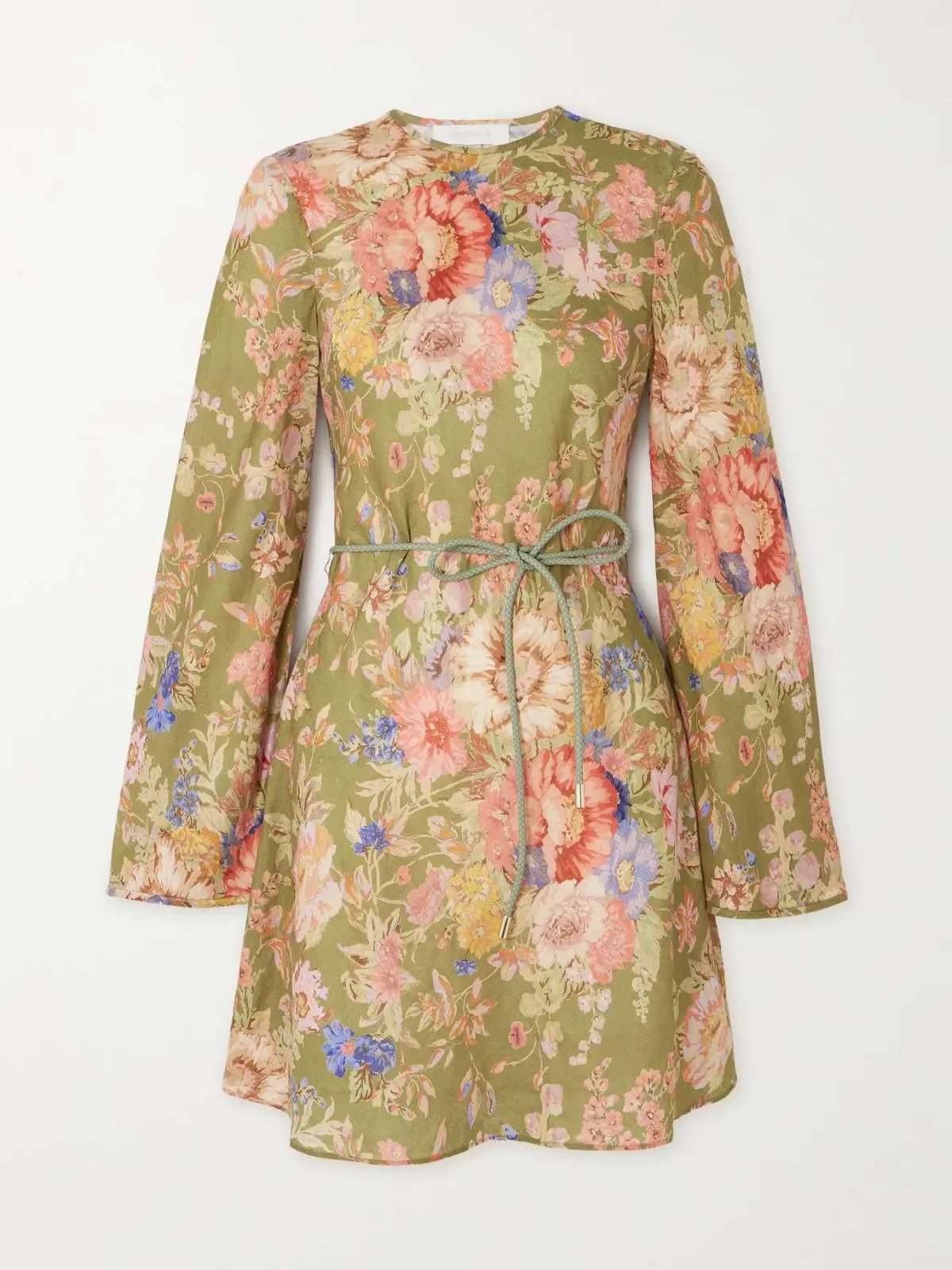 Zimmermann August Belted  Mini Dress Floral Size 2/Au 12 photo 3