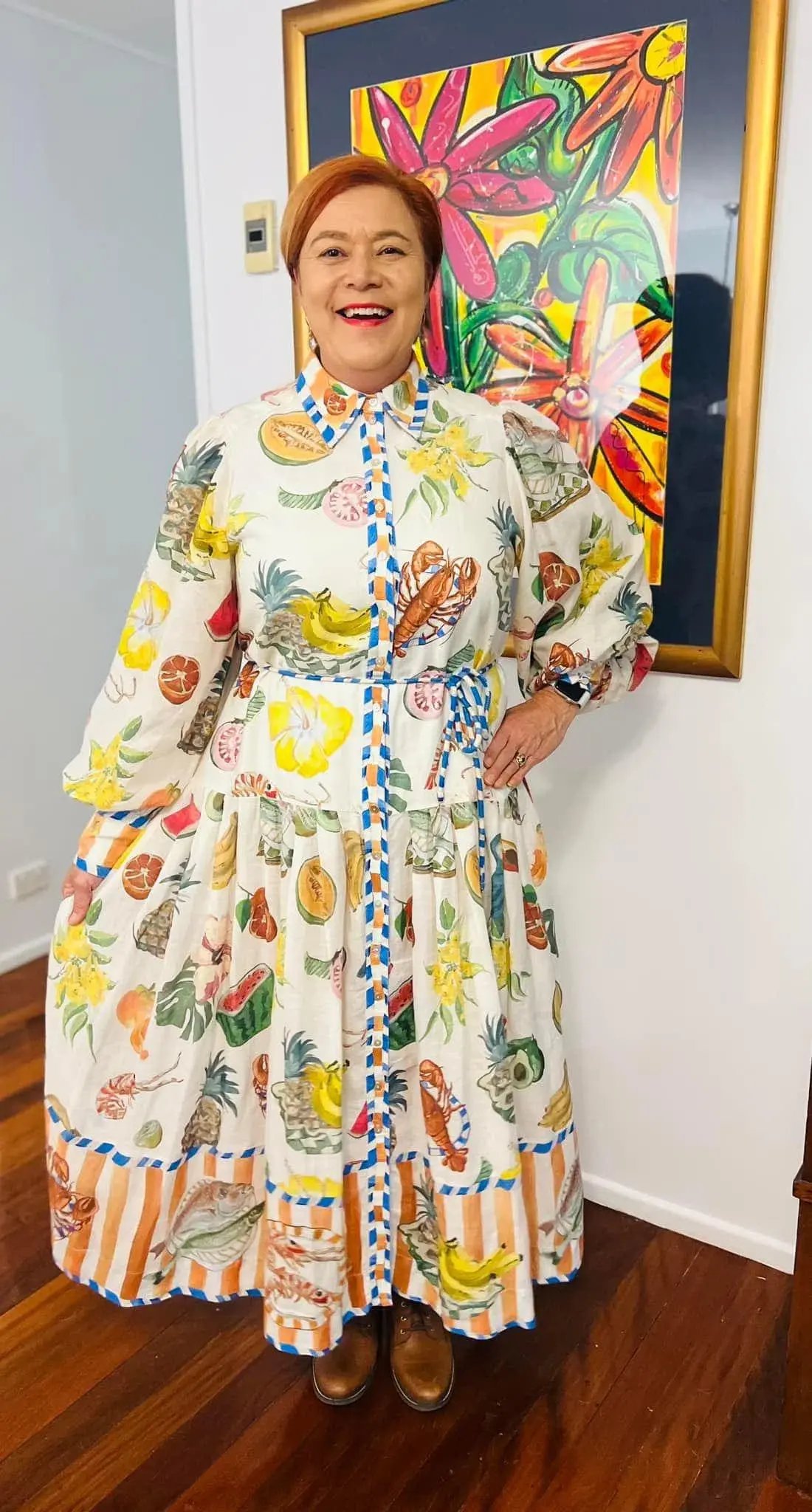 Alemais Theo Shirtdress Multi Size AU 14 photo 4
