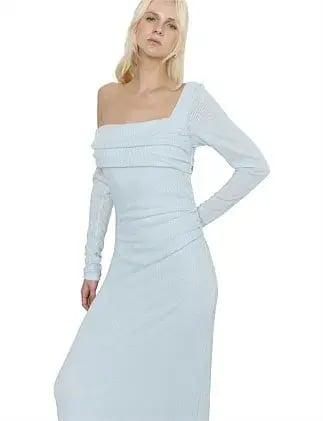 Sovere ALIGN ONE SHOULDER DRESS Glacier Size 10 photo 4
