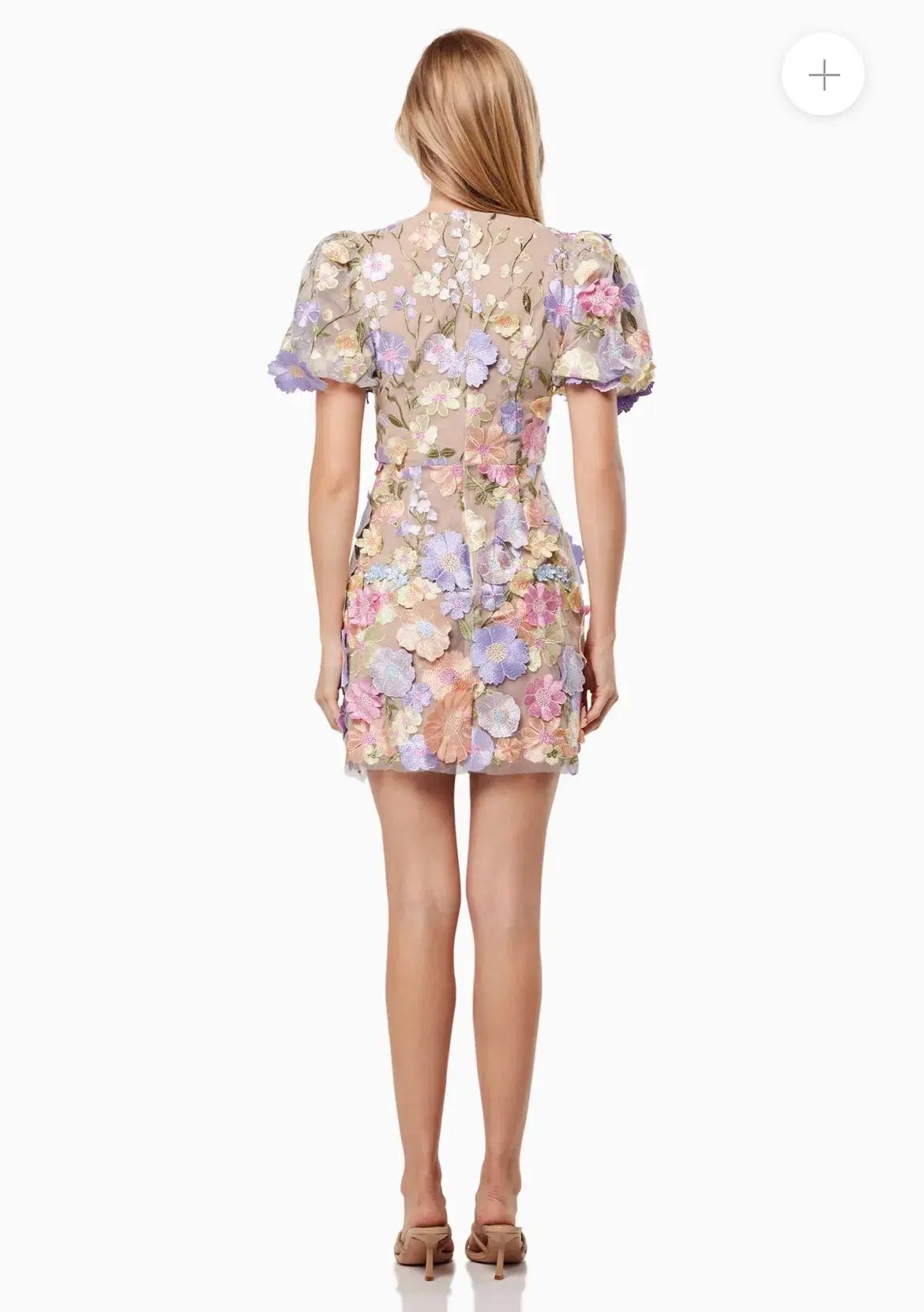 Elliatt Anthea 3D Lace Mini Dress Purple Size 8 photo 7