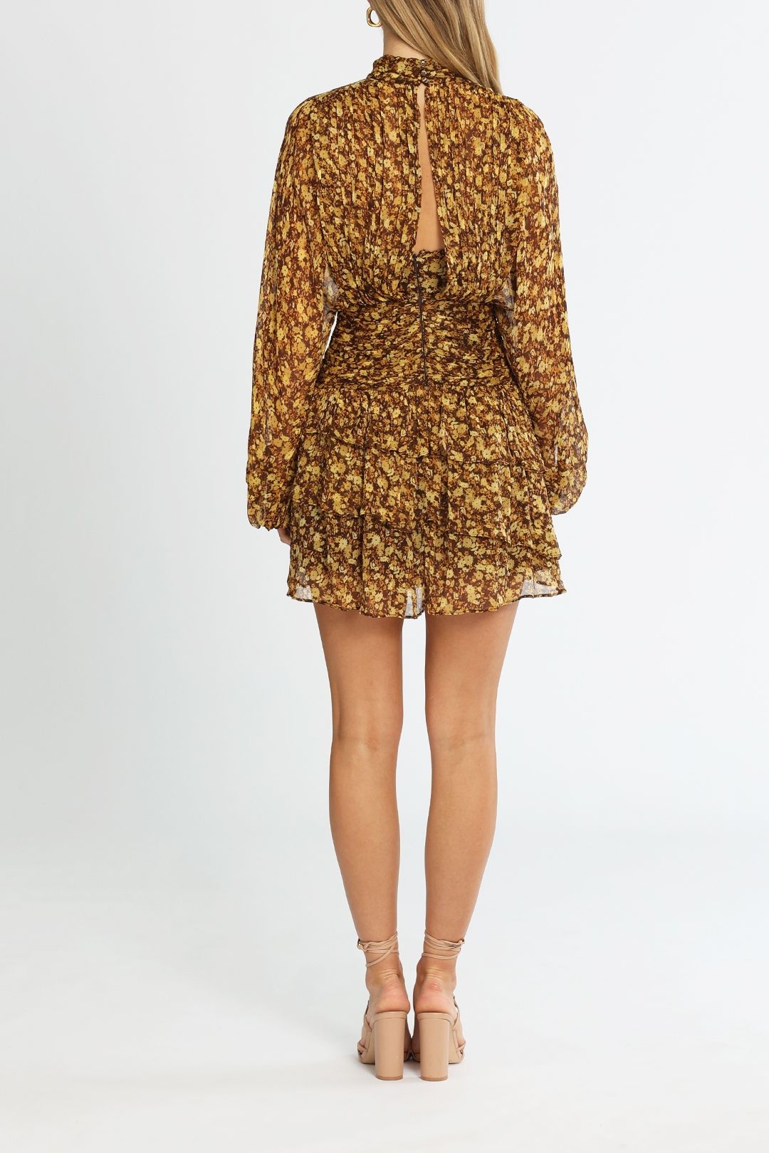 Carmela Long Sleeve Ruched Mini Dress photo 3