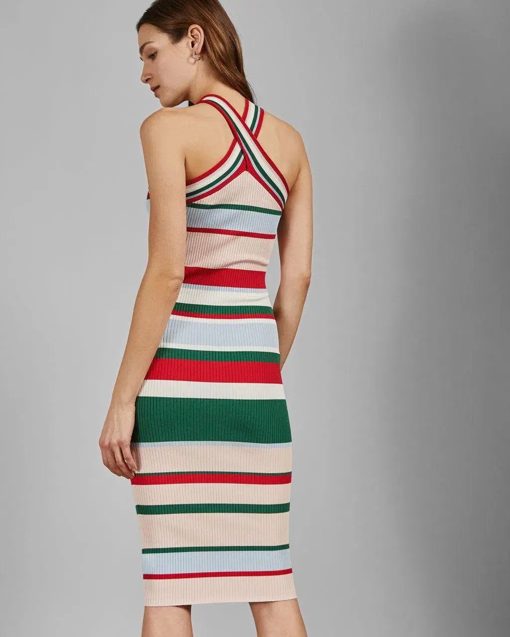 Ted Baker Lyndiaa Tutti Frutti Body Con Sweater Dress Multi Size 8 photo 4