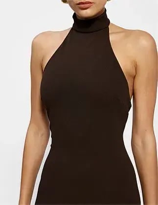 Effie Kats Rhi Gown Brown Chocolate Size 10 photo 5