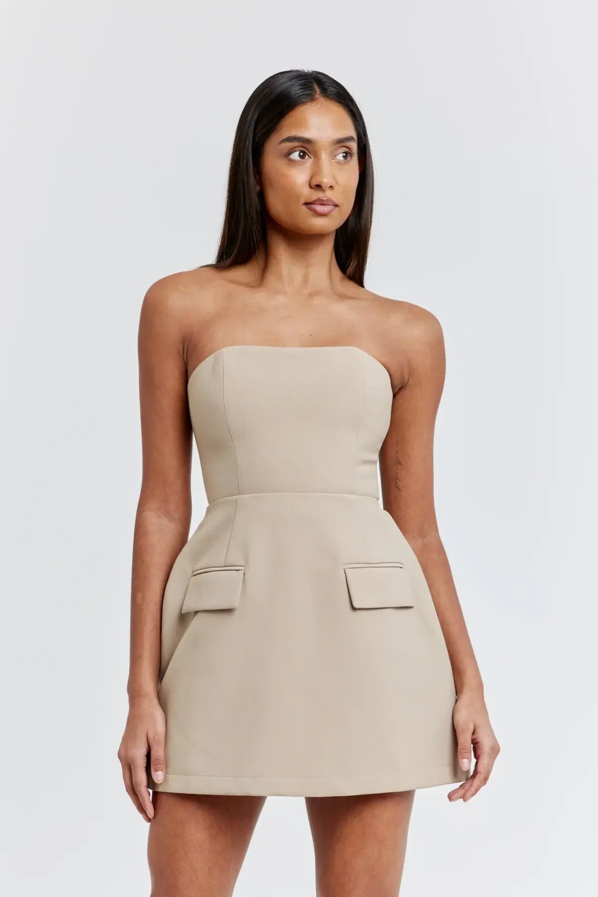 Odd Muse The Ultimate Muse Strapless Mini Dress Taupe Size L / AU 12 photo 2