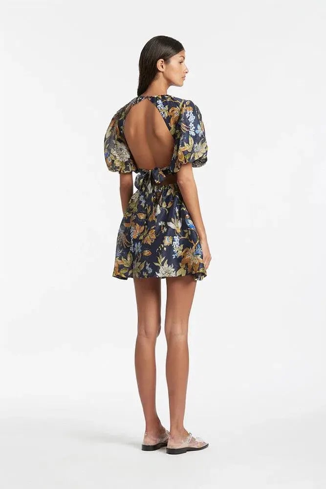 Sir the Label Lilian Open Back Mini Dress Delia Print Size AU 10 photo 2