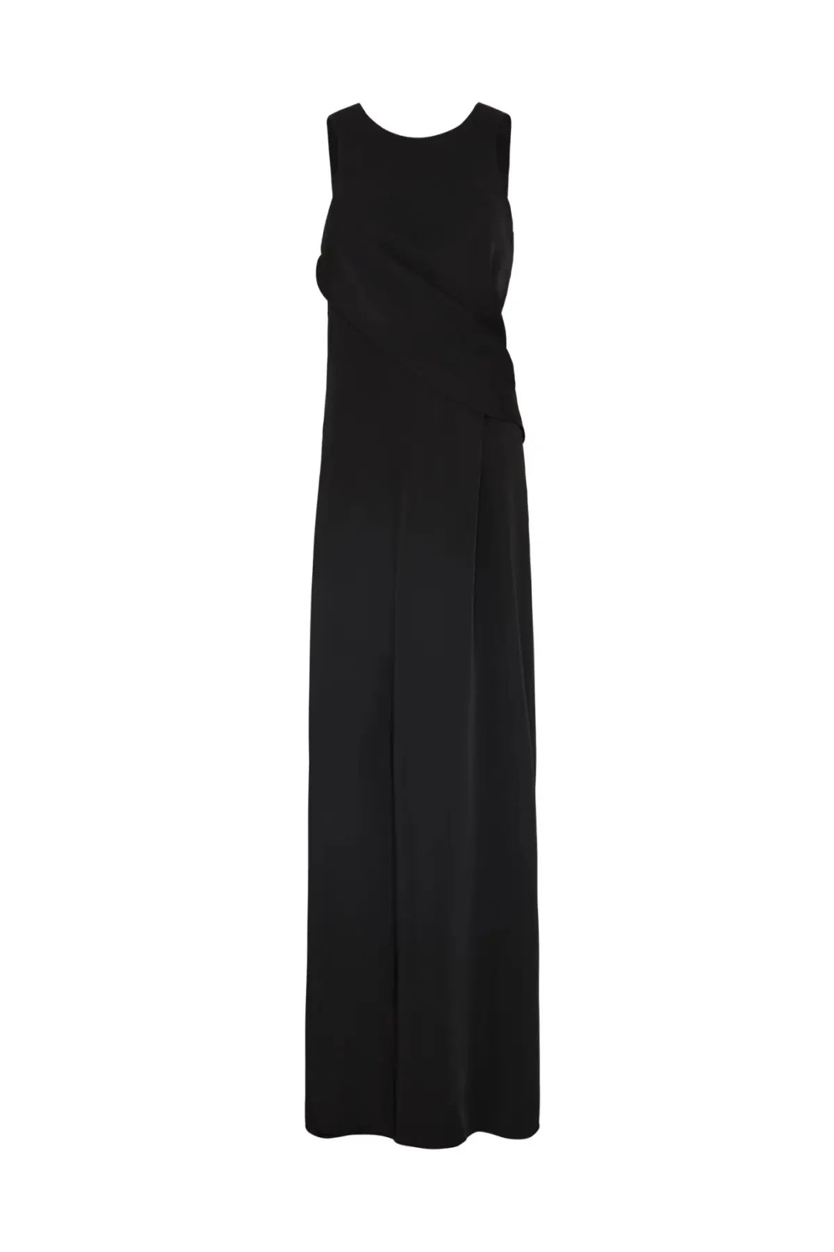 Bianca Spender Jersey Suiting Anchor Gown Black Size 1/ AU 8 photo 3