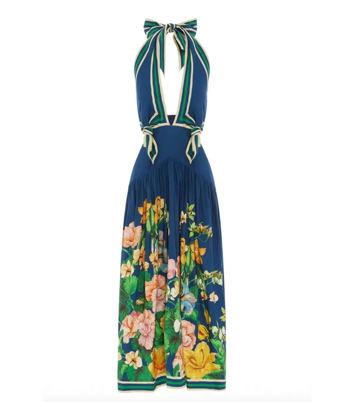Alemais Lyla Halter Midi Dress Blue Size AU 12 photo 6