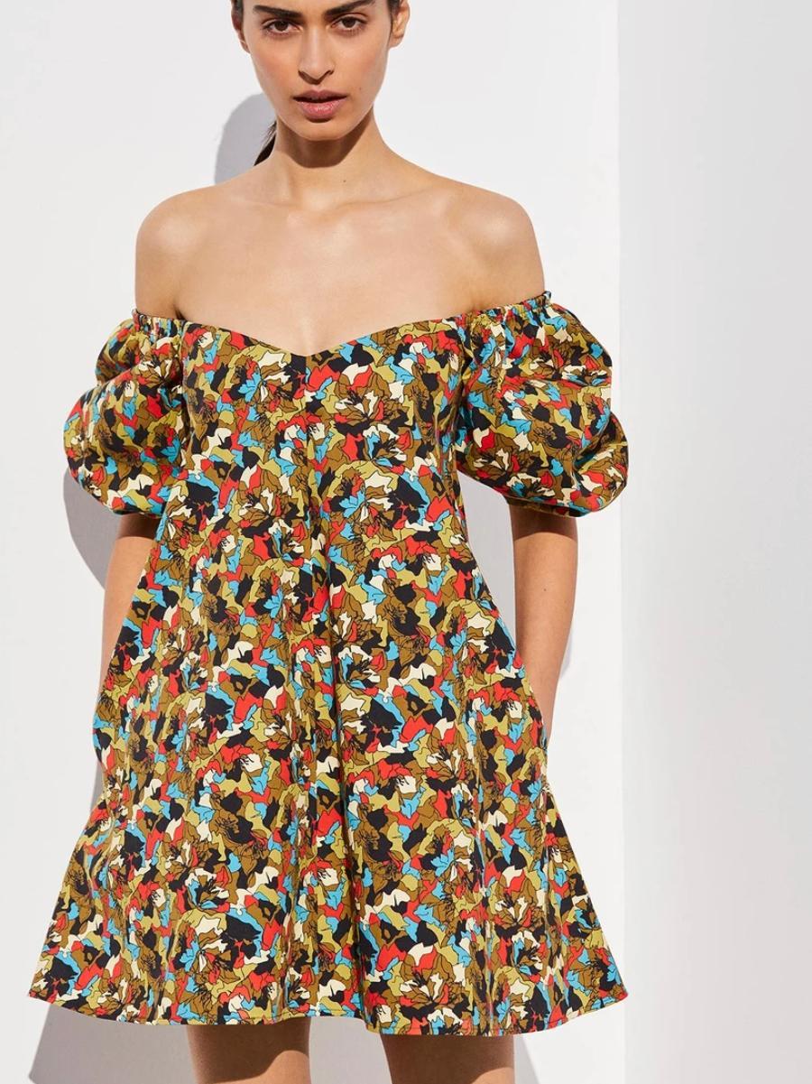 Scanlan Theodore Trapeze Mini Dress Print Size 8 photo 2