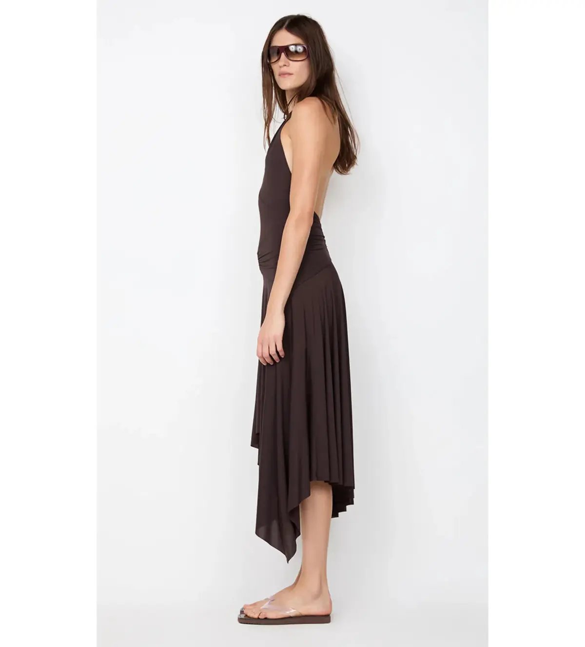 Bec & Bridge Nessie Halter Dress Dark Chocolate Size 10 photo 3