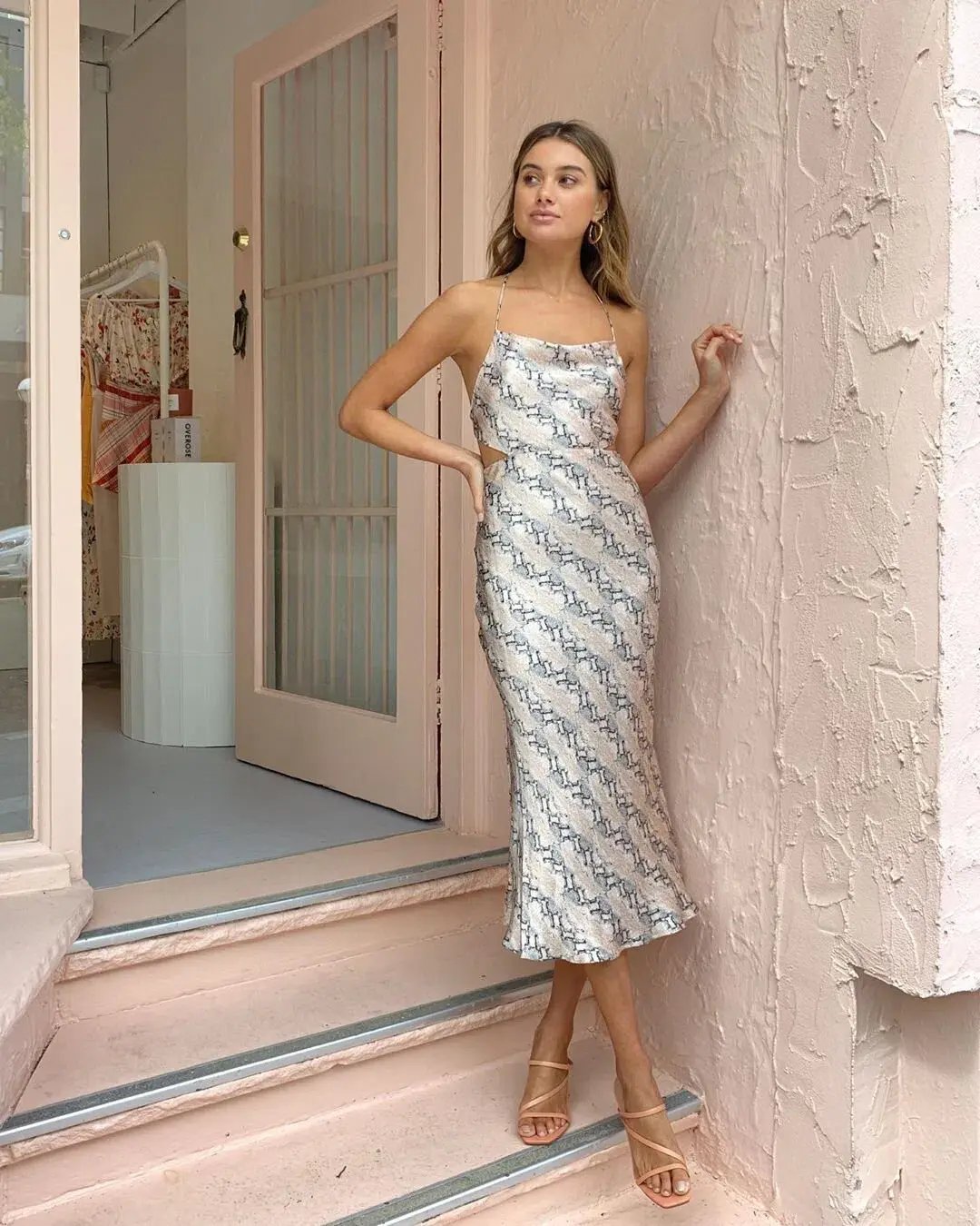 Bec & Bridge Python Midi Dress Snake Print Size 12 photo 2