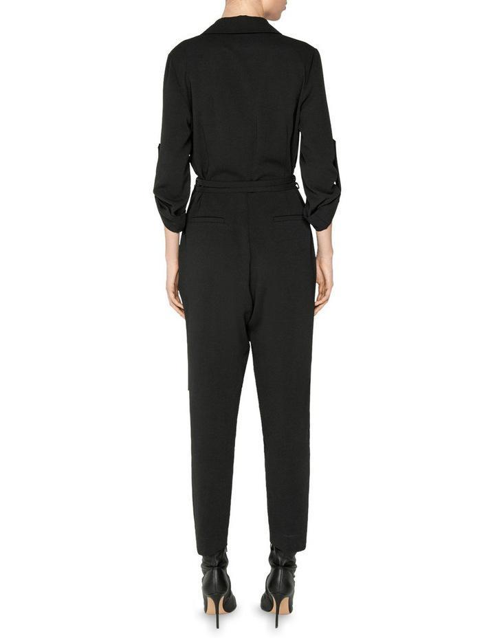 Cue Trench Tapered Jumpsuit Black Size 8 photo 3