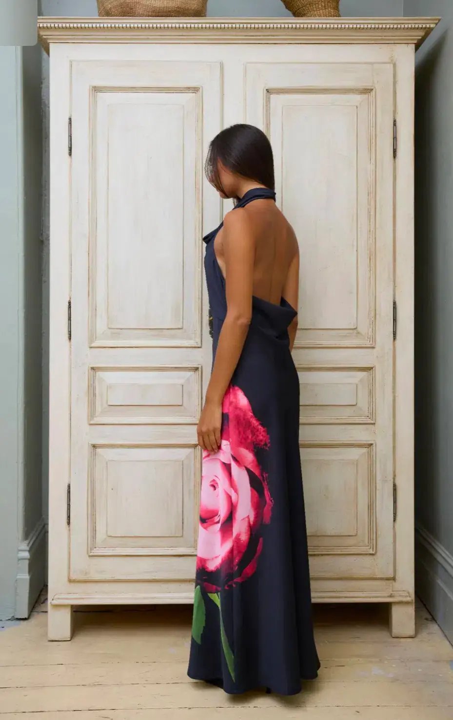 Harper Lu cowl slip halter dress size s-m photo 2