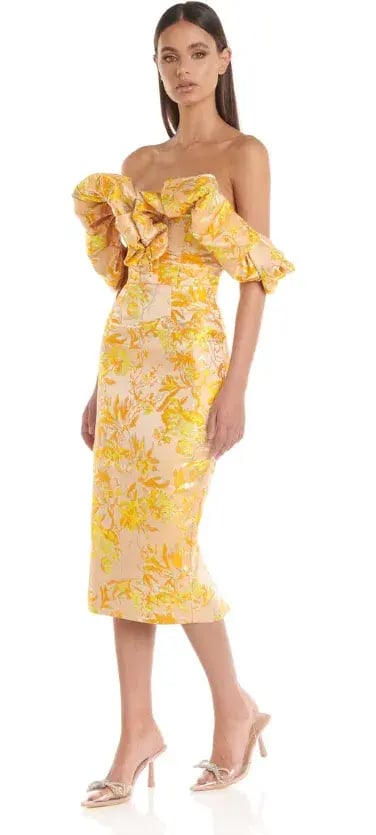 Eliya The Label Brielle Dress Yellow Size AU 10 photo 2