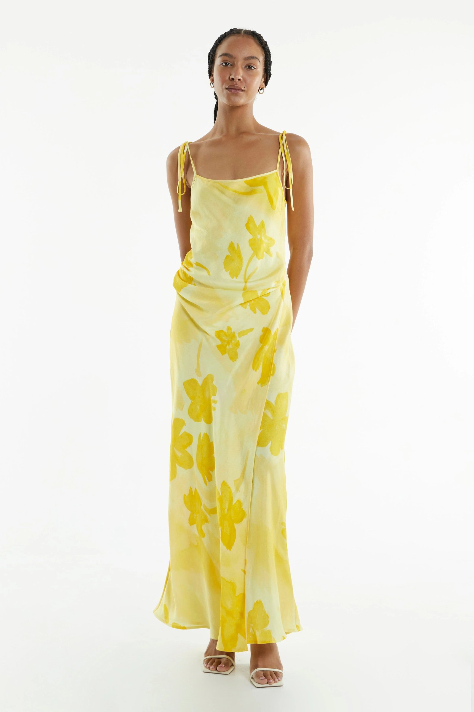 THIRD FORM WILD FLOWER WRAP MAXI SLIP DRESS - FLORAL photo 2