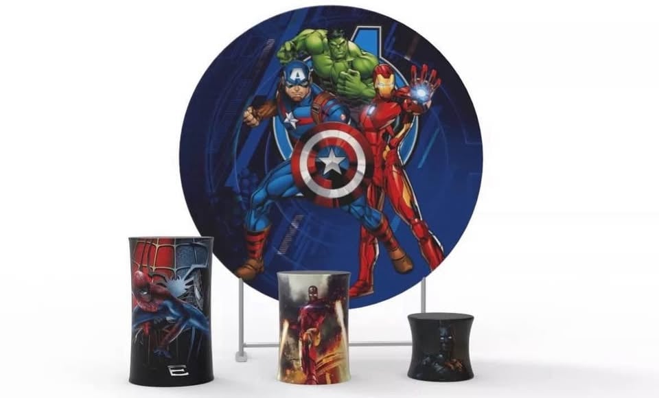 Avengers/superhero backdrop & plinth stand hire ✨ photo 3