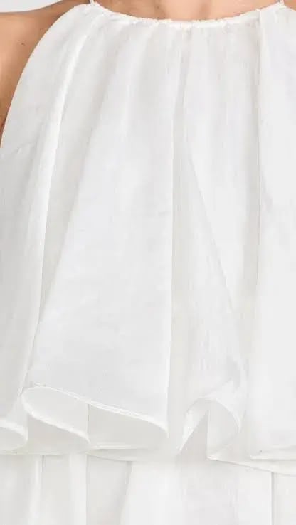 Aje Claudia Halterneck Tiered Mini Dress in White Size 8 photo 6