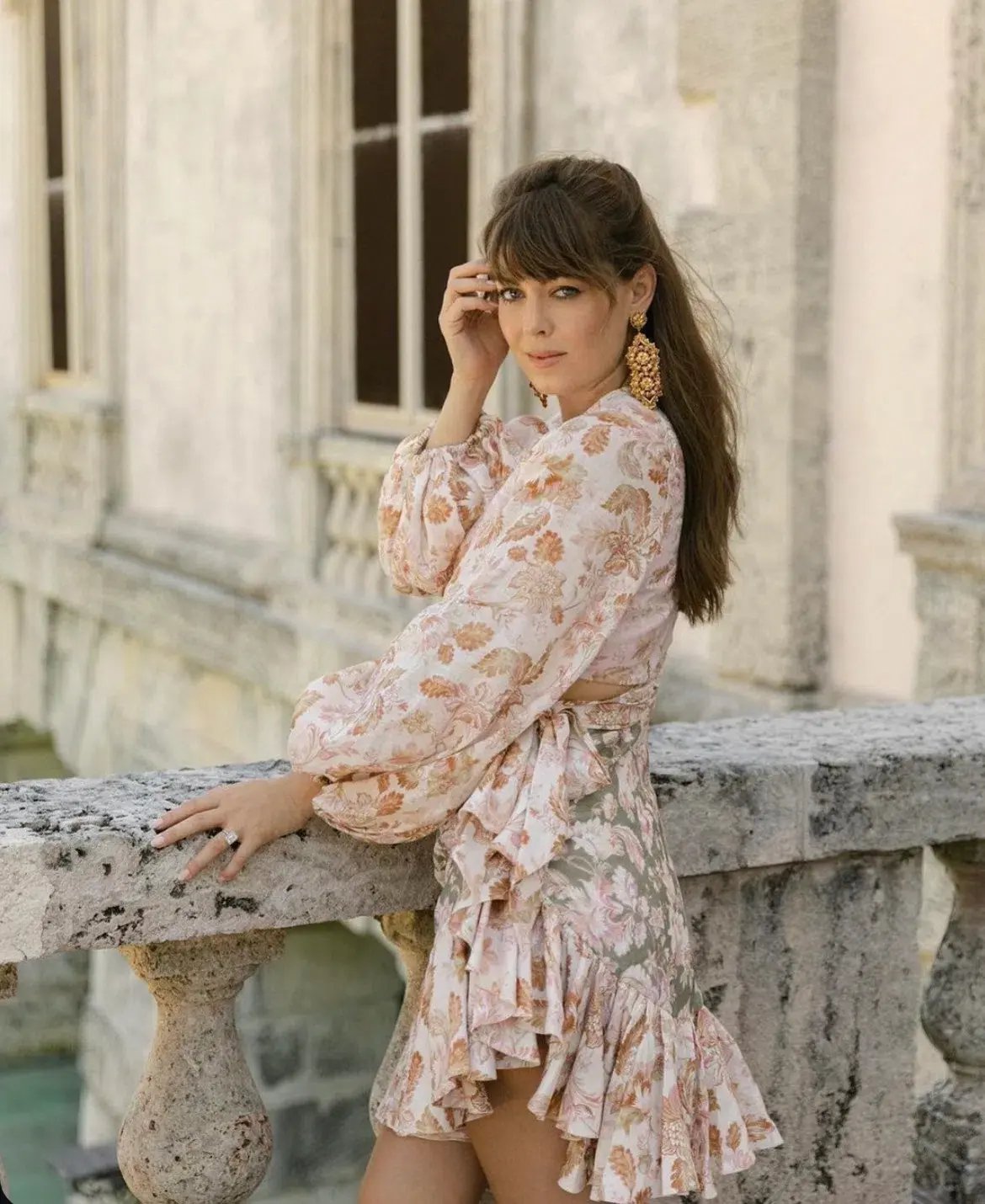 Zimmermann Lyre Wrap Billow Mini Dress Floral Size 0P / AU 6 photo 4
