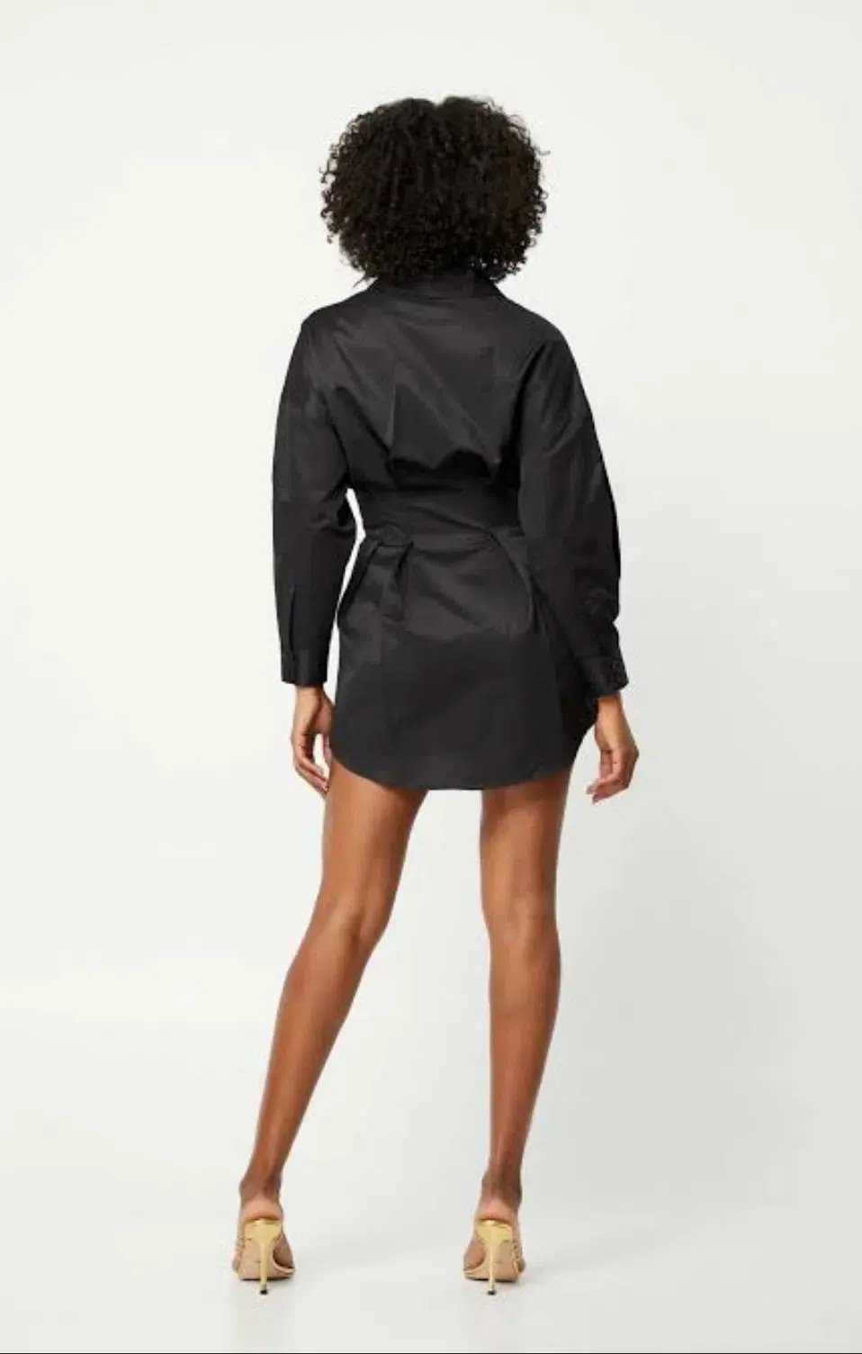 Mossman A New Light Shirt Mini Dress Black Size 8 photo 3